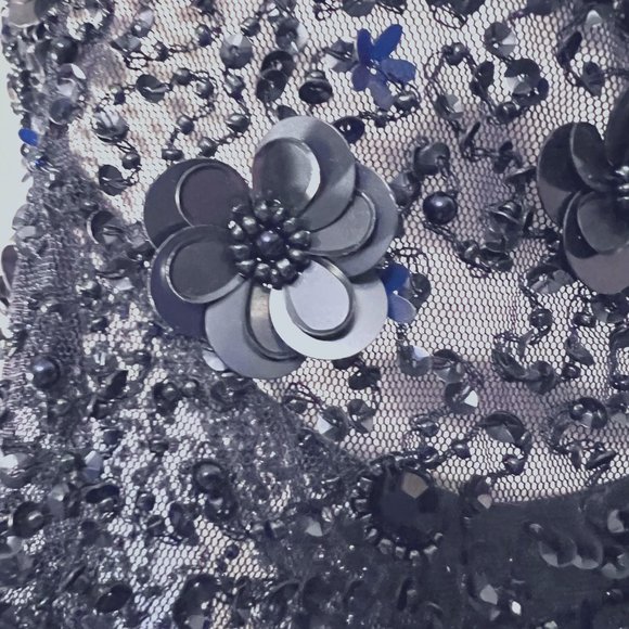 Adrianna Papell Navy Sequin Dress - Picture 11 of 16